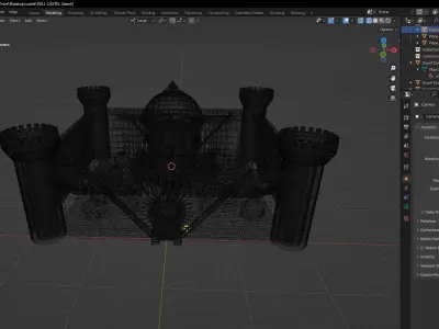 simple princess castle 3D model