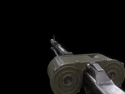 MG 34 42 WW2 German Machine gun PBR  Low-poly 3D model