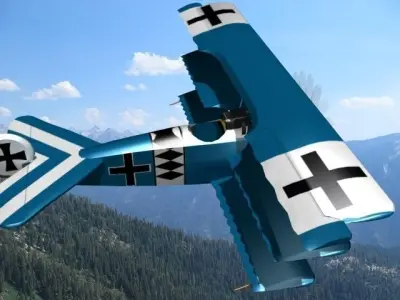 Fokker DR-1 Triplane V10 3D model