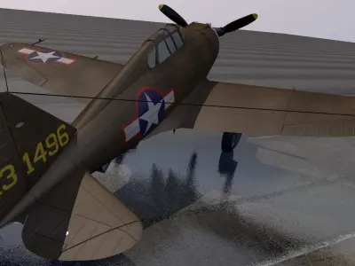 Republic P-43 Lancer 3D model