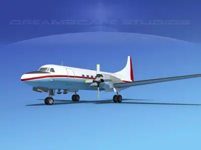 Convair CV-580 Sea Air Motive 3D model