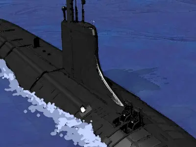 SSN SEAWOLF sub model 3D model