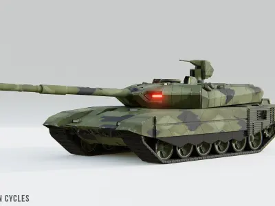 T90MS Tank Concept - Game Ready Low-poly 3D model