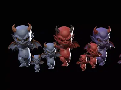 ChibiDemon1Pack1 Low-poly 3D model