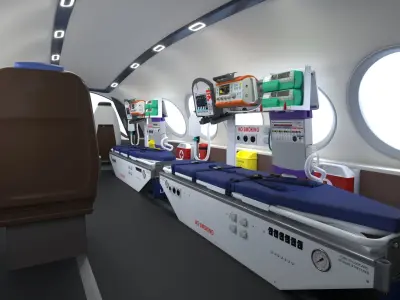  Medical Alice Eviation Electric Aircraft with Interior 3D model