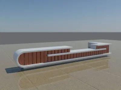 Commercial Counter - Cash Wrap 3D model