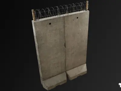 Military Barriers Pack Low-poly 3D model