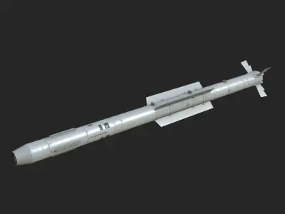 Chinese PL10 Infrared guided Air-to-Air missile PL-10 Low-poly 3D model