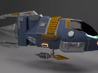 Futuristic Sci Fi Hovercraft 3D model