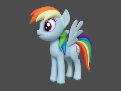 Rainbow Dash My Little Pony Cartoon 3D model