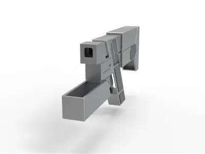 Badge holder gun from the movie Judge Dredd 1995 3D model