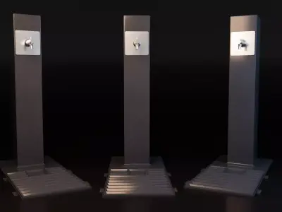 Drinking Fountain Low-poly 3D model