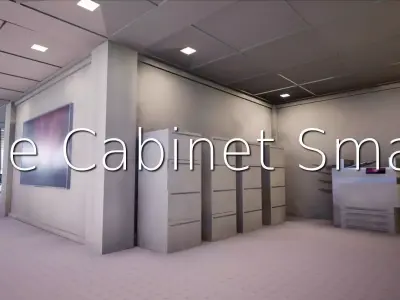 File Cabinet Small SHC Quick Office LM Low-poly 3D model