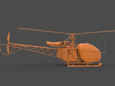 Alouette II 3D print model