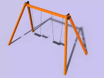 Playground Swing Modern Iron Steel Free Child Children Outdoor Free low-poly 3D model