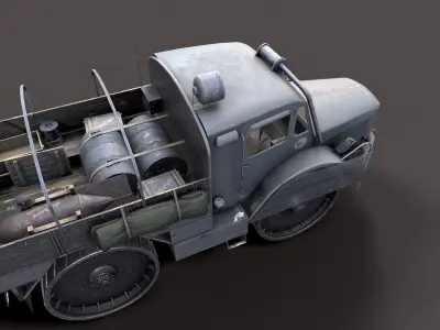 Skoda Radschlepper Ost  Low-poly 3D model