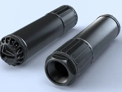 Silencer - suppressor OSS - Highpoly - 5x56 NATO 3D model