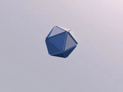 Sci Fi Object no 4 - Pyramid Sphere Torus 2019 Low Poly 3D model