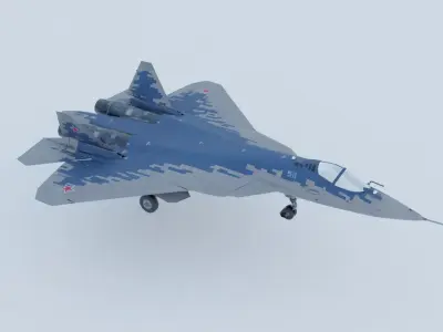 SUKHOI SU-57 FIGHTER JET 3D model