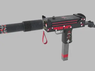 Mac 10 SMG - 3D Model Low-poly 3D model