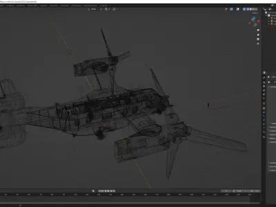 V22 Osprey Tiltrotor Helicopter Low-poly 3D model