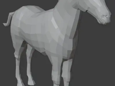 low poly 3d horse model Free 3D model