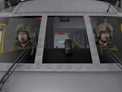 MH-53E Sea Dragon US Navy Basic Animation Low-poly 3D model