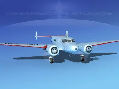 Lockheed L10 Electra Amelia Earhart 3D model