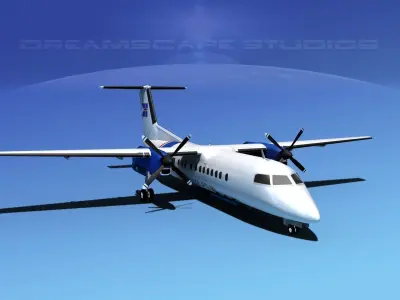 DeHavilland DHC-8-Q300 Icelandic Coast Guard 3D model