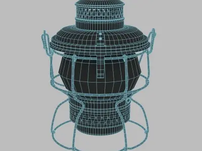 Antique Kerosene Lantern 3D model