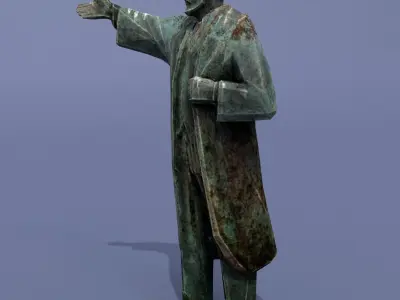 Two monuments of Lenin 3D model