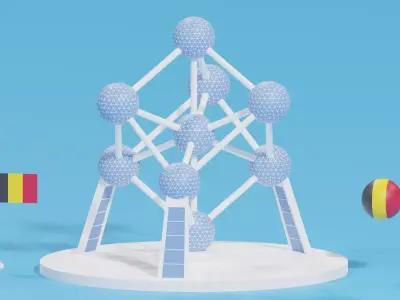 Atomium Building Brussels Belgium 3D model