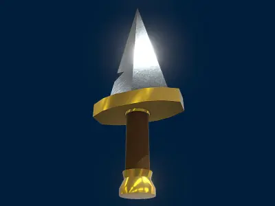Clash Royale Goblin Dagger Very Low Poly Free low-poly 3D model