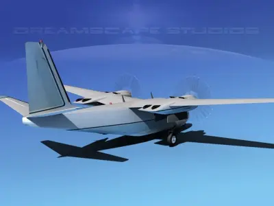 Rockwell Aero Commander 560 V18 3D model