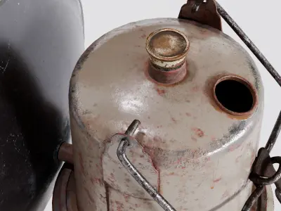 Antique Carbide Miners Lamp Free low-poly 3D model