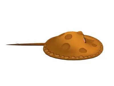 Motoro Stingray fish animated Low-poly 3D model