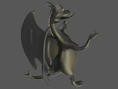 Cartoonish Dragon v3 Low-poly 3D model