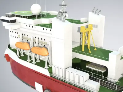 Pipelay Crane Vessel SK 3000 3D model