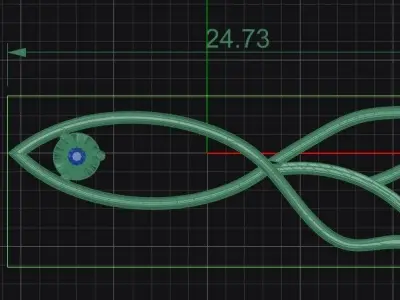 Elegant Illusion setting fish pendant Free 3D print model