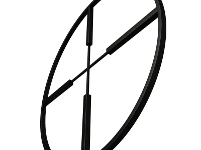 Sniper Target Symbol Low-poly 3D model