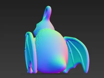 Cute Pterodactyl Baby Keychain Prehistoric Flying Reptile 3D print model