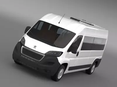 Peugeot Boxer Minibus 2017 3D model