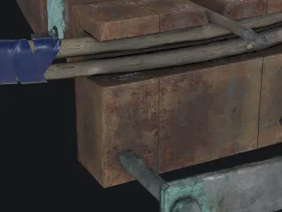 Weapon Crossbrow Gun Low-poly 3D model