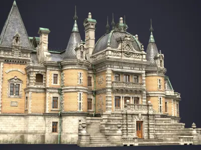 Massandra Palace Low-poly 3D model
