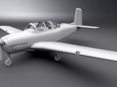 Beechcraft T34A Mentor scale model 3D print model