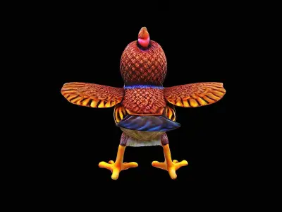 cartoon bird 3D model