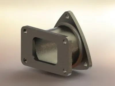 Exhaust flange asm Free 3D model