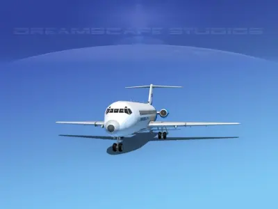 Douglas DC-9-30 Air South 3D model