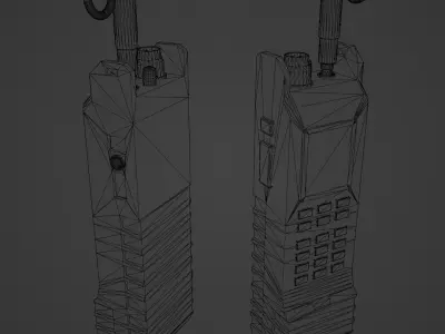 GAMEready military walkie-talkie or radio Low-poly 3D model