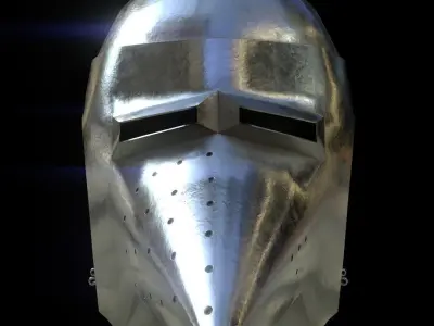 Hounskull Bascinet helmet Low-poly 3D model